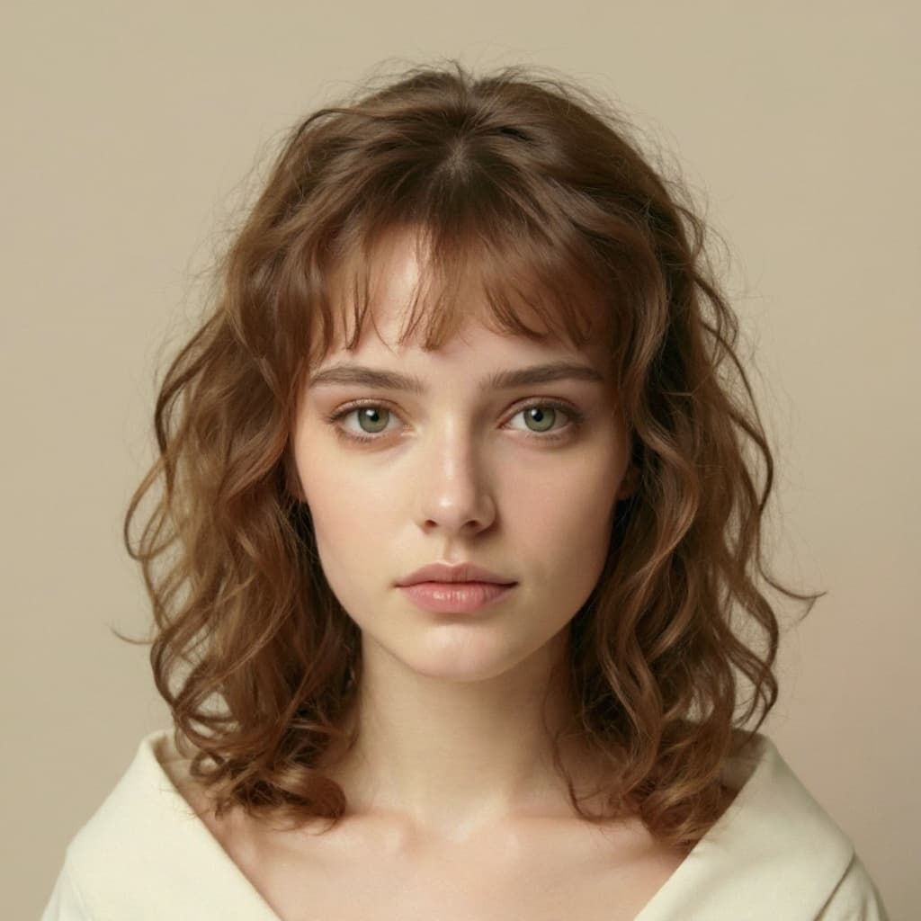 Wolf Cut hairstyle example | AI Hairstyle Changer