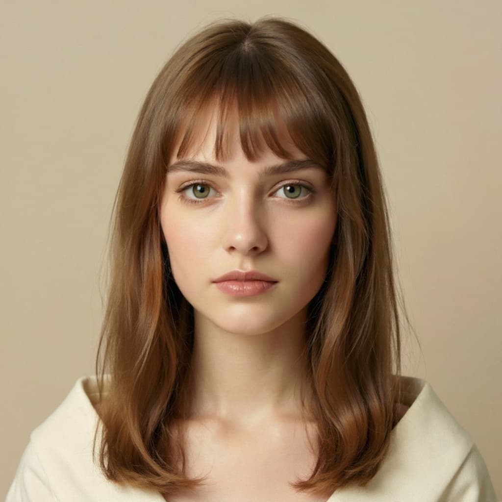 Curtain Bangs hairstyle example | AI Hairstyle Changer