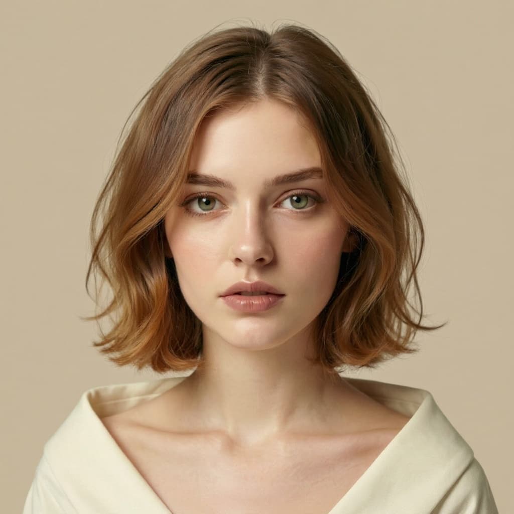 Layered Lob hairstyle example | AI Hairstyle Changer