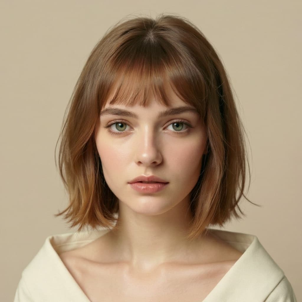 Side-swept Bangs hairstyle example | AI Hairstyle Changer